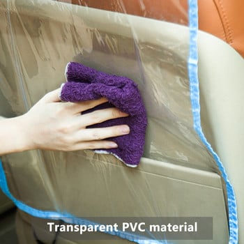 Universal προστατευτικά μαξιλαράκια καθισμάτων αυτοκινήτου Διαφανές PVC, αδιάβροχο προστατευτικό πίσω καθίσματος για Kia για Peugeot για αξεσουάρ αυτοκινήτου Tesla