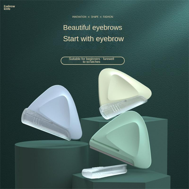 Komplektuojamas su apsaugine rankove Antakių grandiklis Antakių modeliavimo gelis Antakių vaškas trikampis makro antakių peilis aštrus popieriaus pjovimas