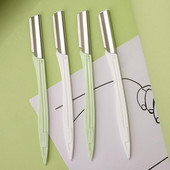 Profesionalus antakių kirpimo peilis be tinklelio Sharp Safety skutimosi antakių peiliukas vyrams moterims, nerūdijančio plieno antakių skustuvas