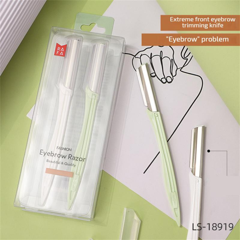 Profesionalus antakių kirpimo peilis be tinklelio Sharp Safety skutimosi antakių peiliukas vyrams moterims, nerūdijančio plieno antakių skustuvas