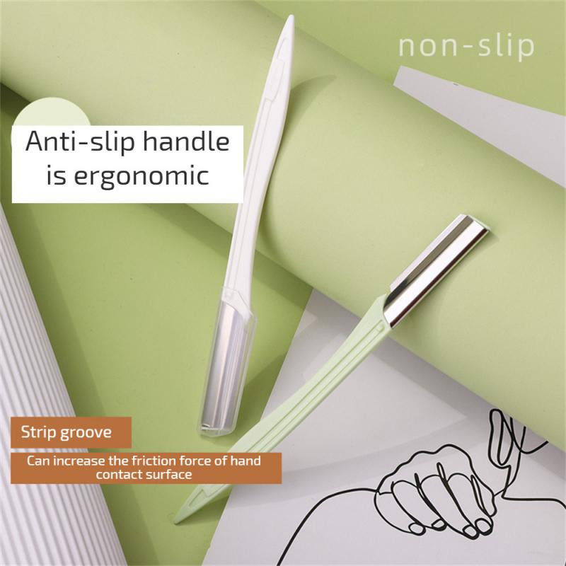 Profesionalus antakių kirpimo peilis be tinklelio Sharp Safety skutimosi antakių peiliukas vyrams moterims, nerūdijančio plieno antakių skustuvas