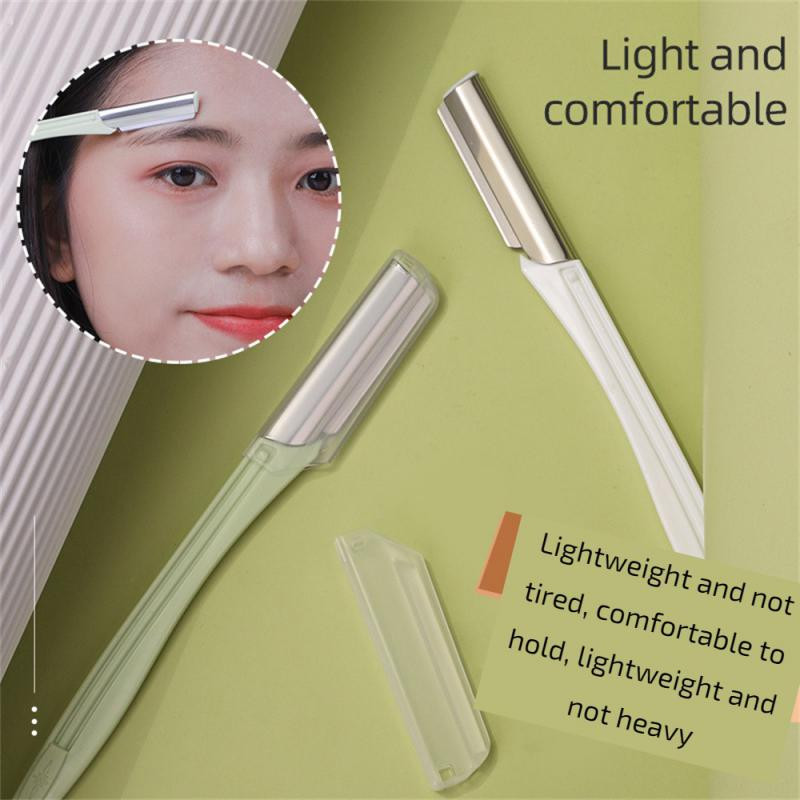 Profesionalus antakių kirpimo peilis be tinklelio Sharp Safety skutimosi antakių peiliukas vyrams moterims, nerūdijančio plieno antakių skustuvas