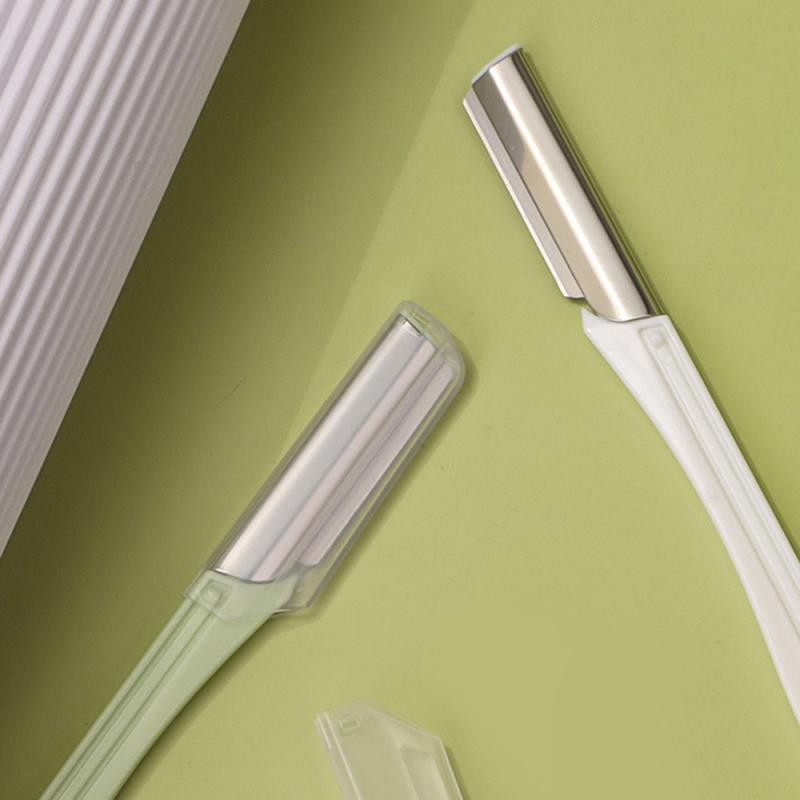 Profesionalus antakių kirpimo peilis be tinklelio Sharp Safety skutimosi antakių peiliukas vyrams moterims, nerūdijančio plieno antakių skustuvas