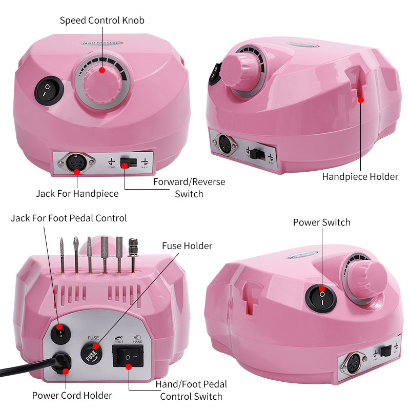 35000 p/min Professionaalne küünepuurimismasin maniküüri küünte jaoks treipingi geelpuurid poleerimismasin freesfrees elektriline viili lihvija