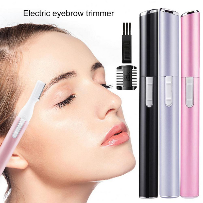 Ergonomsko strugalo za obrve Na baterije Suho Mokro Uklanjanje dlačica s obrva Dvostruka namjena Uklanjanje dlačica ispod pazuha