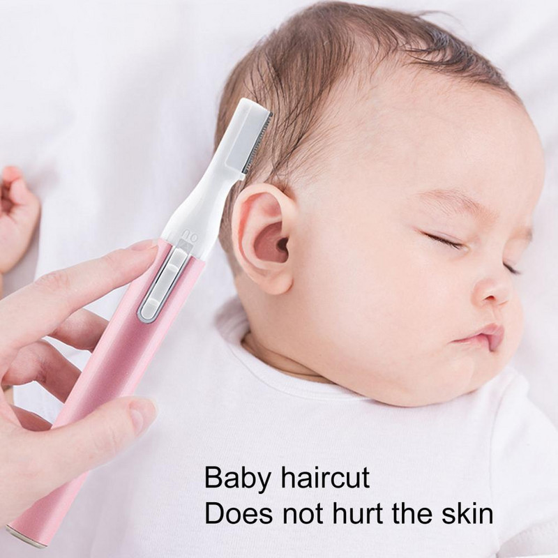 Ergonomsko strugalo za obrve Na baterije Suho Mokro Uklanjanje dlačica s obrva Dvostruka namjena Uklanjanje dlačica ispod pazuha