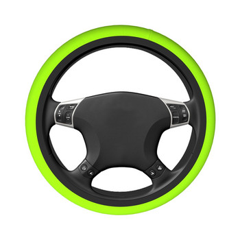 Πράσινο γρασίδι κάλυμμα τιμονιού αυτοκινήτου 37-38 Αντιολισθητικό μονόχρωμο προστατευτικό κάλυμμα τιμονιού Διακόσμηση αυτοκινήτου Αξεσουάρ αυτοκινήτου