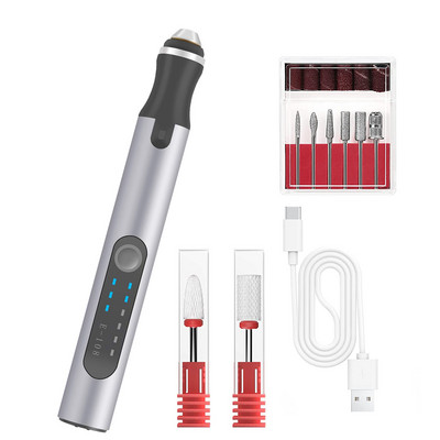 Prijenosna električna bušilica za nokte Profesionalni set turpija za nokte za gel nokte Manikura Pedikura Poliranje Oblik alati Salon alati za nokte