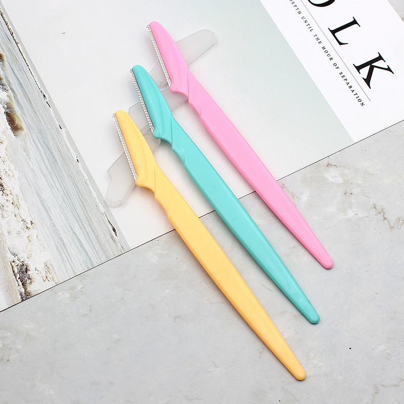 3 vnt antakių kirpimo peiliukas, nešiojamasis veido skustuvas, antakių epiliavimas, plaukų šalinimo kirpimo priemonės, saugaus moters makiažo įrankiai