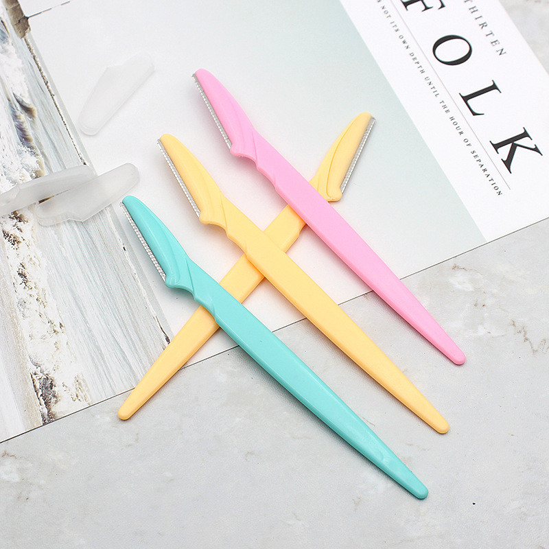 3 vnt antakių kirpimo peiliukas, nešiojamasis veido skustuvas, antakių epiliavimas, plaukų šalinimo kirpimo priemonės, saugaus moters makiažo įrankiai