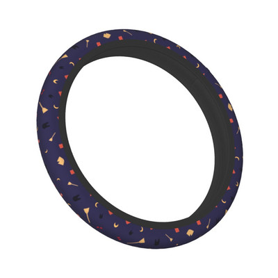 Komplet slatke vještice Navlaka za volan automobila Anime Ghibli Kiki's Delivery Service Jiji Zaštitna navlaka za volan Dizajn automobila