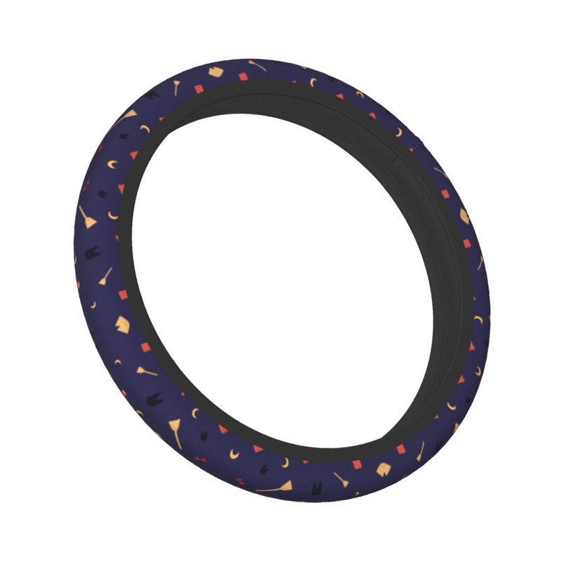 Komplet slatke vještice Navlaka za volan automobila Anime Ghibli Kiki's Delivery Service Jiji Zaštitna navlaka za volan Dizajn automobila