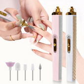 5 viename Profesionali nagų gręžimo mašina Elektrinė nagų dildė Grąžtai Manikiūro frezavimo pjaustytuvų rinkinys Gelio lako šalinimo įrankiai Nauja