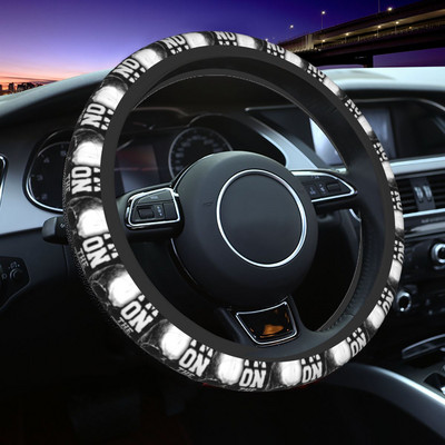 38 cm automobilio vairo dangtelio kaukolė Aš greitkelyje į pragarą, siaubo Helovino pynė ant vairo dangtelio automatinis priedas