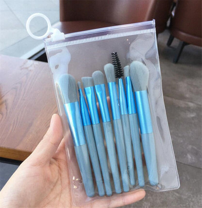 13/8KOM četkica za šminkanje Pro Green Set četkica Puder sjenilo za miješanje Eyeliner Trepavice Šminka za obrve Beauty Kozmetički kistovi