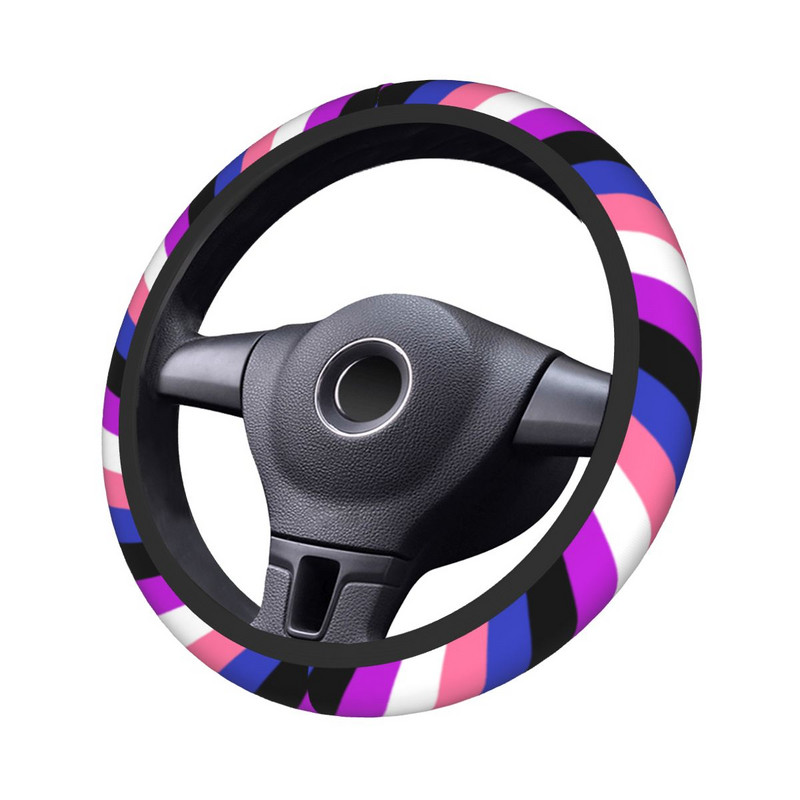 Genderfluid Flag Lgbt Pride auto rooliratta kate 37-38 Rainbow Yaoi rooliratta kaitsekate Moodne auto stiil