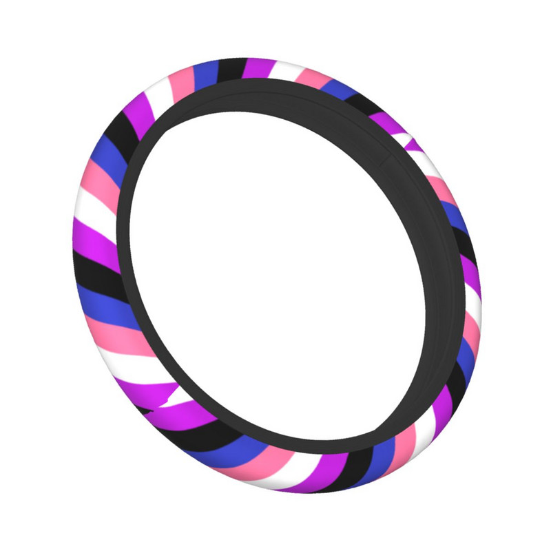 Genderfluid Flag Lgbt Pride auto rooliratta kate 37-38 Rainbow Yaoi rooliratta kaitsekate Moodne auto stiil