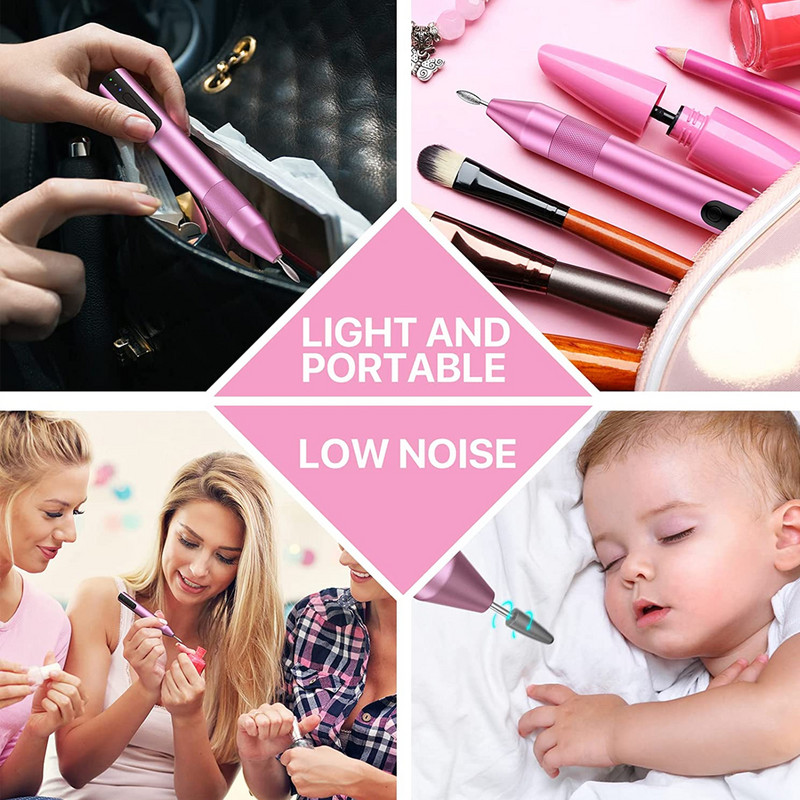 Juhtmeta elektriline küüneprill masin akrüülküünte jaoks Geellaki eemaldamiseks maniküüri pediküüri küüneviil Tööriistad Salongi küüneseadmed