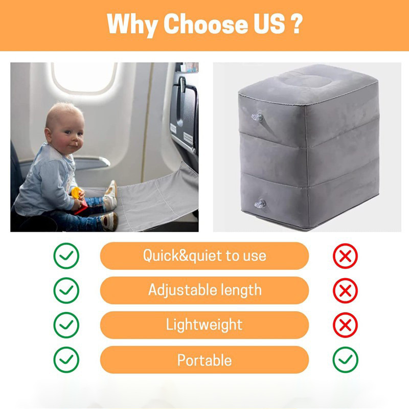 Vaikų Kelioninė Lova Lėktuvas Hamakas Vaikiškas Hamakas Lėktuvo pėda Nešiojama Oro Lovytė Kūdikiui Lėktuvo kelionių priedai