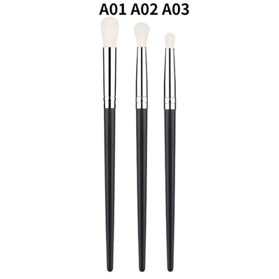 3 tk Puidust käepidemega kiust lauvärvipintsel, koonusekujuline kortse segav pintsel Lauvärvi meigikomplekt kosmeetikakomplekt Smudge Eye meigipintslid
