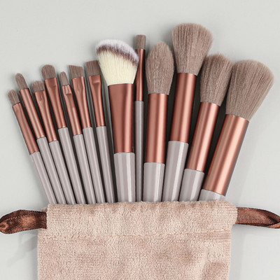 13PCS Set četkica za šminkanje s vrećicom Soft Fluffy za kozmetiku Podloga Rumenilo u prahu Eyeshadow Blending Kist Makeup Tools