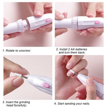 Nail Art Nail Machine UV LED Gel Polishing Remover Τρυπάνι νυχιών Φρέζα για πεντικιούρ Αξεσουάρ Nail Art TSLM1