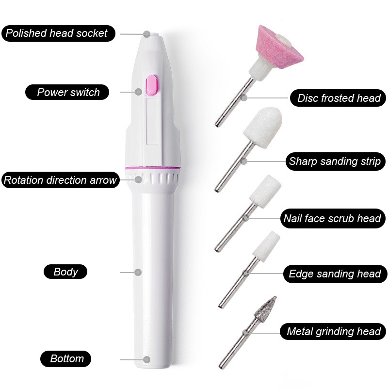 Nail Art Nail Machine UV LED Gel Polishing Remover Τρυπάνι νυχιών Φρέζα για πεντικιούρ Αξεσουάρ Nail Art TSLM1
