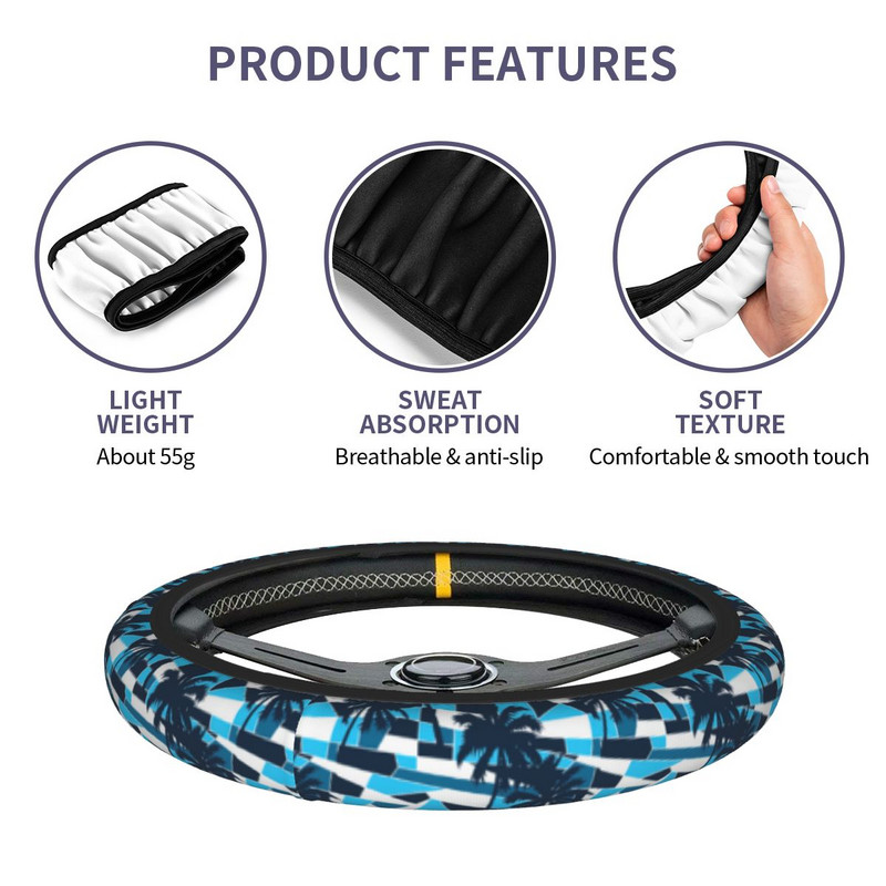 Retro Tree auto rooliratta kate 38 cm universaalne linnaauto roolikaitse Elastische auto stiilis autotarvikud