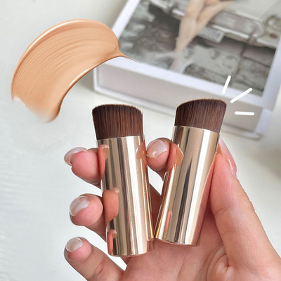 1 gab Portable Foundation Brush Aplauzuma otiņa Bevel Top šķidram krēmam un pūdera kontūru pulēšanai Blending Concealer Sejas otiņa