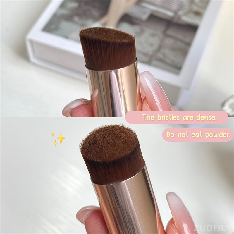 1 τμχ Φορητό Βουρτσάκι Μακιγιάζ Πινέλο Μακιγιάζ Φαλτσέτα για υγρή κρέμα και πούδρα που γυαλίζει το περίγραμμα Blending Concealer Πινέλο προσώπου