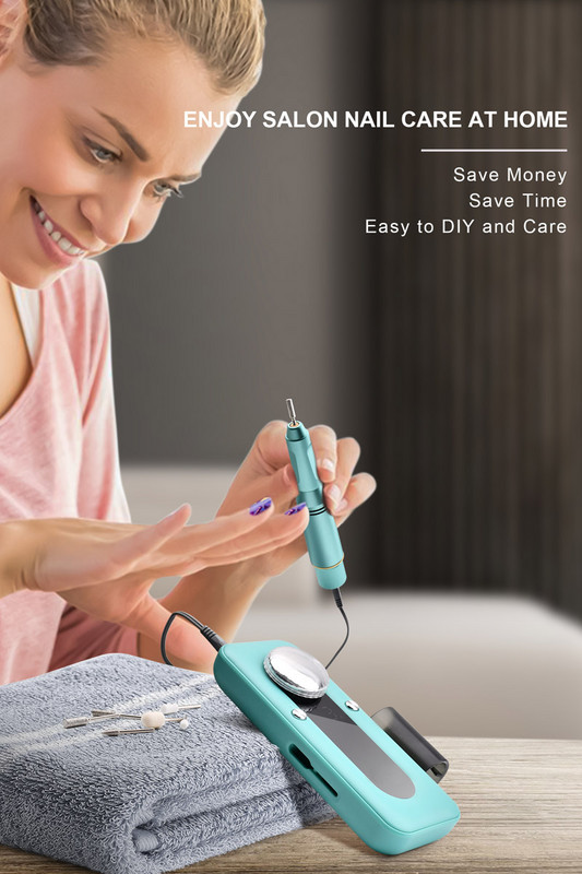 Električna bušilica za nokte, 45000 RPM profesionalni komplet Efile bušilice za nokte, električna turpija za akrilne nokte Gel nokti
