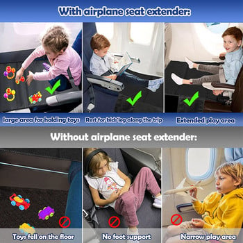Детско легло за пътуване в самолет Бебешки педали Легло Преносим детски самолет Поставка за крака Хамак за полети Удължител за седалка Бебешки аксесоар за пътуване