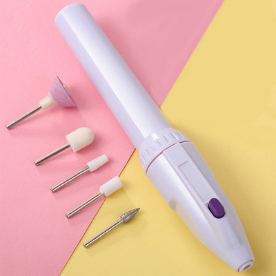 5 in1 Pro electric Mini mașină de slefuit de găurit pentru unghii Set de șlefuitor de fișiere tampon profesionale Set de șlefuitor pentru pile de unghii Tampon de instrumente pentru arta unghiilor