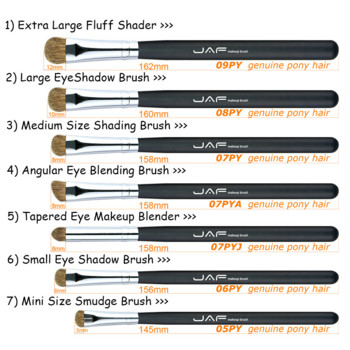7 τμχ/σετ Σετ βουρτσών μακιγιάζ για σκιές ματιών 100% φυσικές σκιές ματιών ζώων, καλλυντικά, Blending Soft Make Up Brush Tool Kit JE07PY