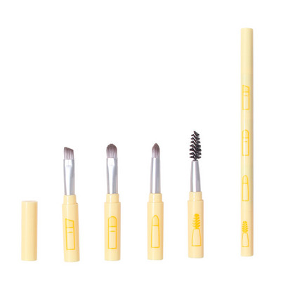 Nešiojamas 4 viename makiažo šepetėlių rinkinys akių šešėlių šepetėlis blakstienų šukos Antakių šepetėlis lūpų šepetėlis vienas mini makiažo šepetėlis Makiažo įrankiai