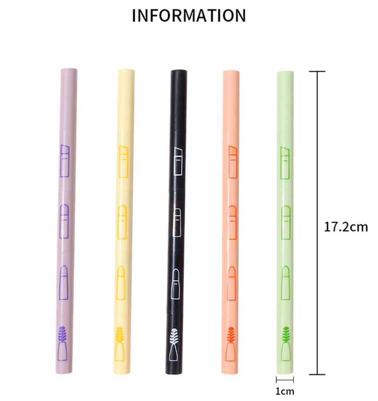 Nešiojamas 4 viename makiažo šepetėlių rinkinys akių šešėlių šepetėlis blakstienų šukos Antakių šepetėlis lūpų šepetėlis vienas mini makiažo šepetėlis Makiažo įrankiai