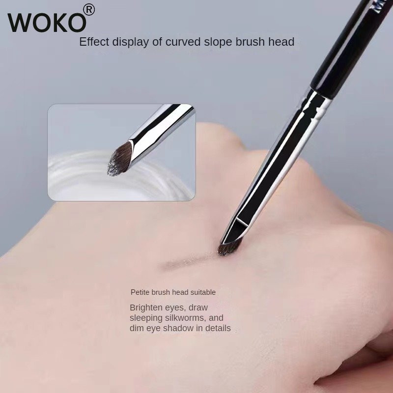 Double Head Sickle Eyeliner Brush Silmapliiats Brush Silmade detailid Lauvärv Smudge Brush Sirpnurgaga kulmulainer Meigipintslid