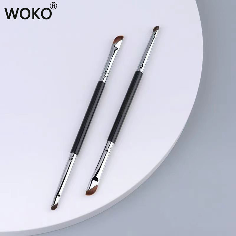 Double Head Sickle Eyeliner Brush Silmapliiats Brush Silmade detailid Lauvärv Smudge Brush Sirpnurgaga kulmulainer Meigipintslid