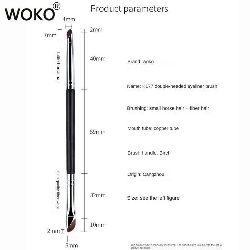 Double Head Sickle Eyeliner Brush Silmapliiats Brush Silmade detailid Lauvärv Smudge Brush Sirpnurgaga kulmulainer Meigipintslid