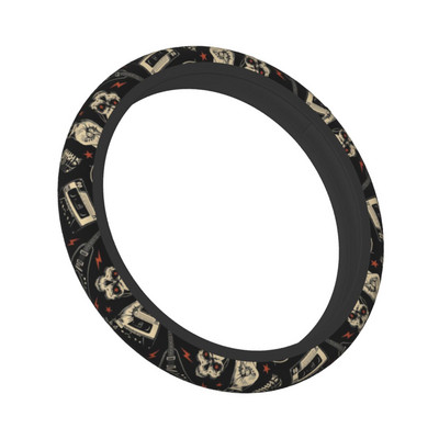 38 cm rooliratta katted Retro raskemetallist elastne rock roll muusika punutis rooli kaanel Auto autotarvikud