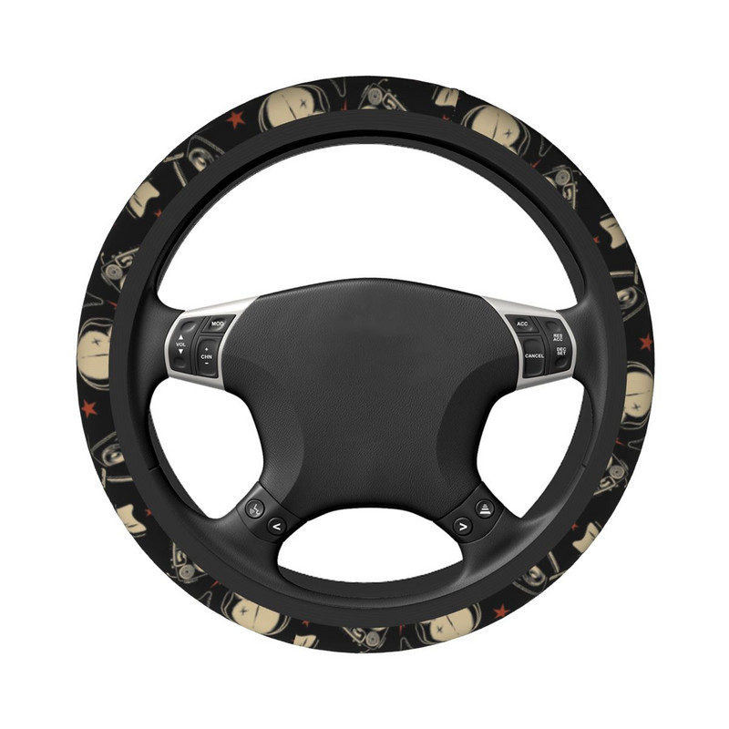 38 cm rooliratta katted Retro raskemetallist elastne rock roll muusika punutis rooli kaanel Auto autotarvikud