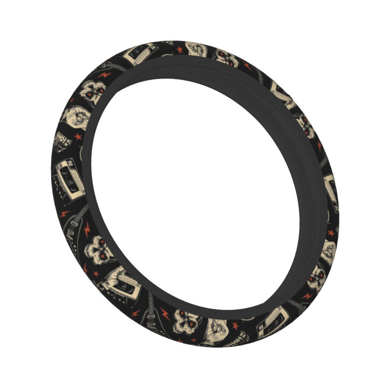 38 cm rooliratta katted Retro raskemetallist elastne rock roll muusika punutis rooli kaanel Auto autotarvikud