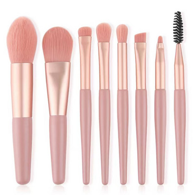 Uus 6/8PC meigipintslite komplekt lauvärvide jumestuskreemi naiste kosmeetikapintsliga lauvärvi põsepunapuudrit segav Beauty Soft meigitööriist