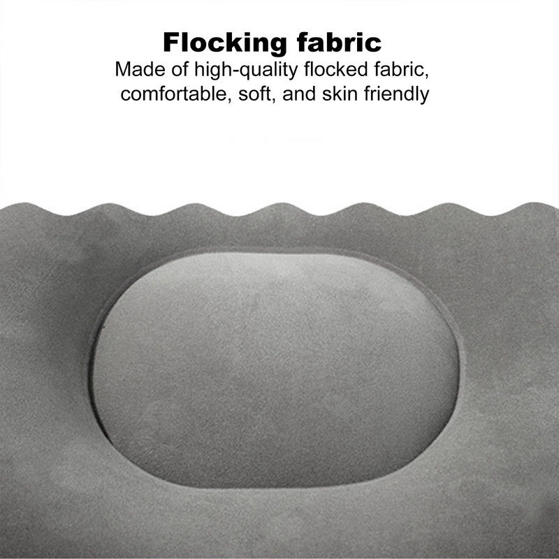 1 vnt. pilka PVC pripučiama kelioninė pagalvė pėdų atramos pagalvė vaikams skrydžio metu mieganti poilsio pagalvė ant lėktuvo automobilio autobuso pagalvė pėdoms