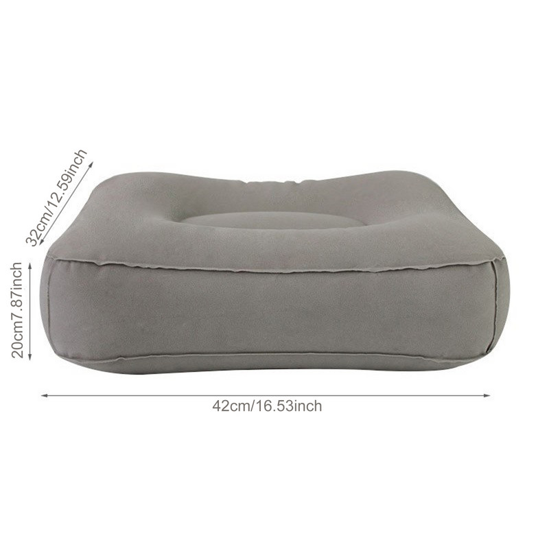 1 vnt. pilka PVC pripučiama kelioninė pagalvė pėdų atramos pagalvė vaikams skrydžio metu mieganti poilsio pagalvė ant lėktuvo automobilio autobuso pagalvė pėdoms