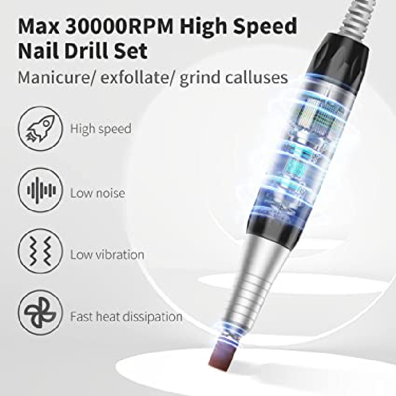 35000 ford./perc professzionális körömfúró elektromos körömcsiszoló gél eltávolításához hordozható körömfúró gépi manikűr felszerelés