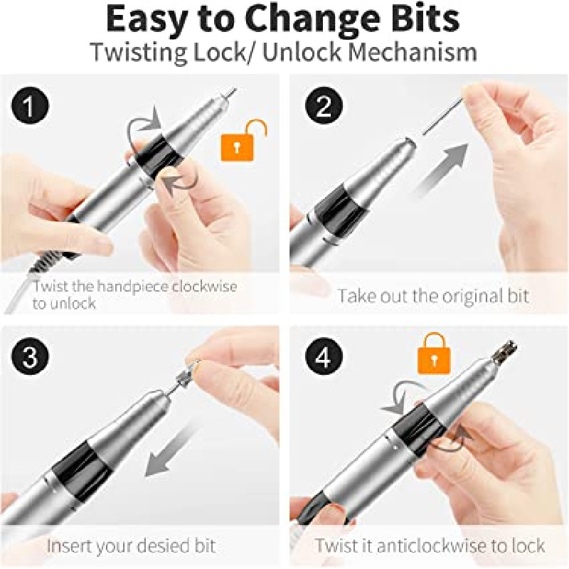 35000 ford./perc professzionális körömfúró elektromos körömcsiszoló gél eltávolításához hordozható körömfúró gépi manikűr felszerelés