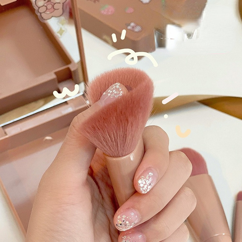 5vnt./rinkinys Nešiojami makiažo šepetėliai Mini Foundation Brush akių šešėlių šepetėlių rinkinys Fiber Soft makiažo šepetėliai moterims, pradedantiesiems