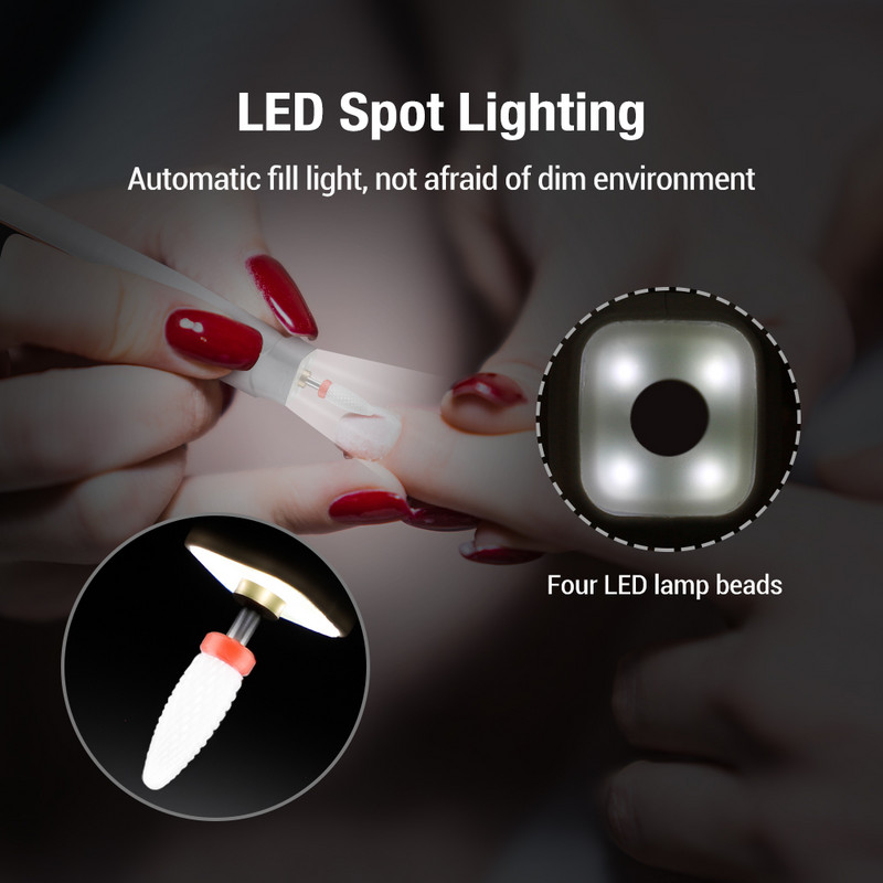 Elektriline küünelihvija maniküürimasin Professionaalne küünepuurimisviil surnud naha eemaldamine poleerimine kätepediküüri teritaja