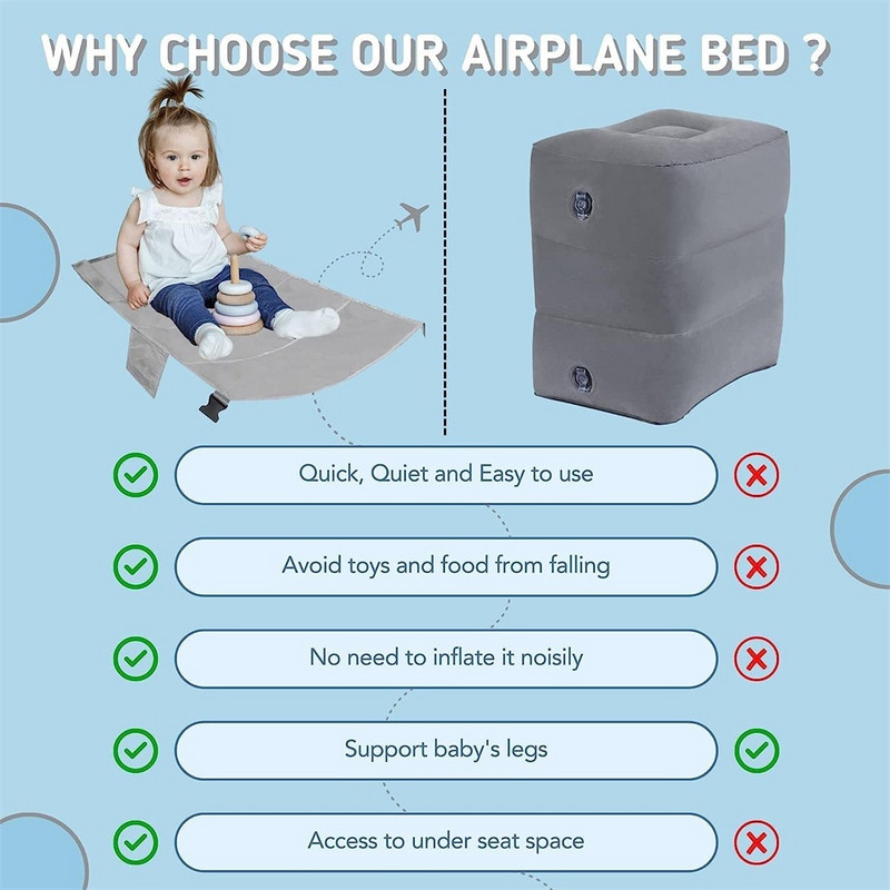 Gyermek utazó repülőgép ágy baba pedálok ágy hordozható utazó lábtámasz függőágy gyerek ágy repülőgép ülés hosszabbító lábtámasz gyerekeknek